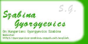 szabina gyorgyevics business card